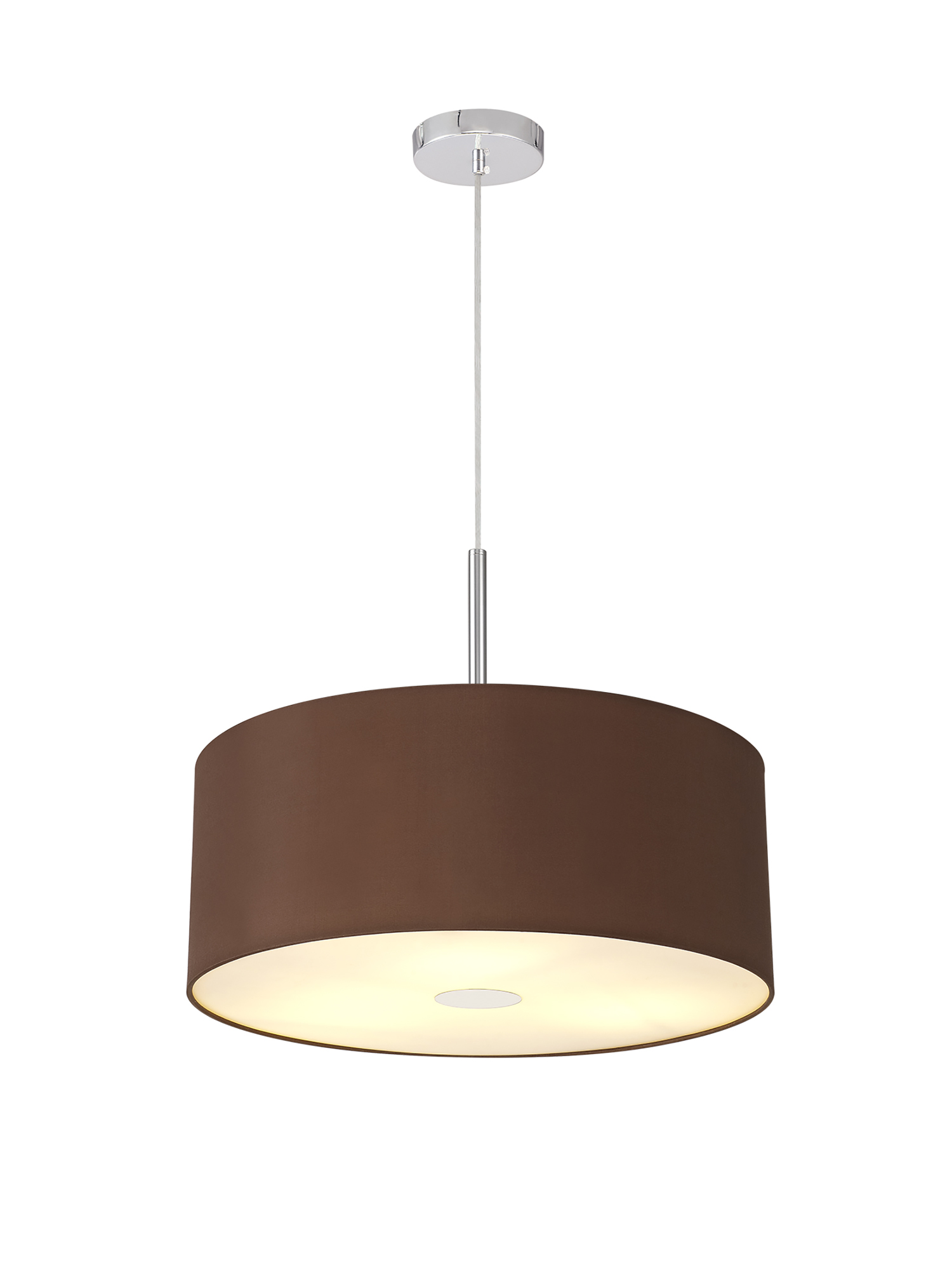 Baymont 50cm 3 Light Pendant Polished Chrome, Raw Cocoa/Grecian Bronze, Frosted Diffuser DK0346  Deco Baymont CH RC